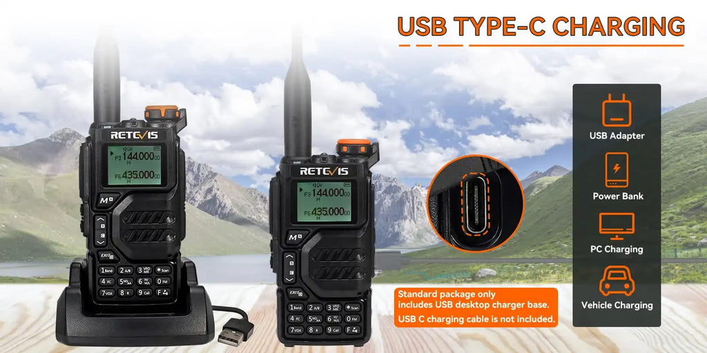 Ασύρματος Πομποδέκτης Retevis RA79, VHF/UHF, 5W, Aviation Band (EU) | www.lightgear.gr