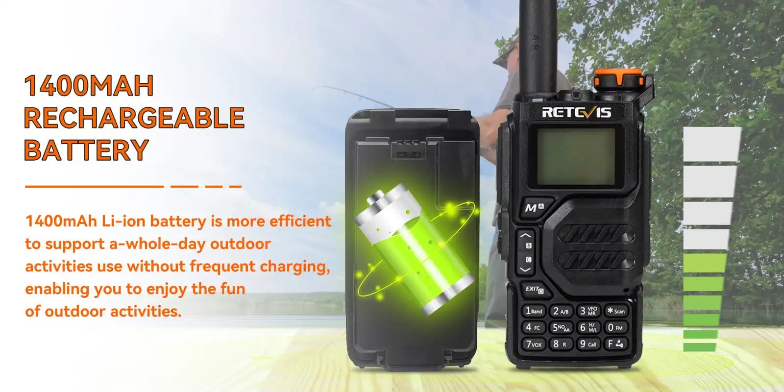 Ασύρματος Πομποδέκτης Retevis RA79, VHF/UHF, 5W, Aviation Band (EU) | www.lightgear.gr