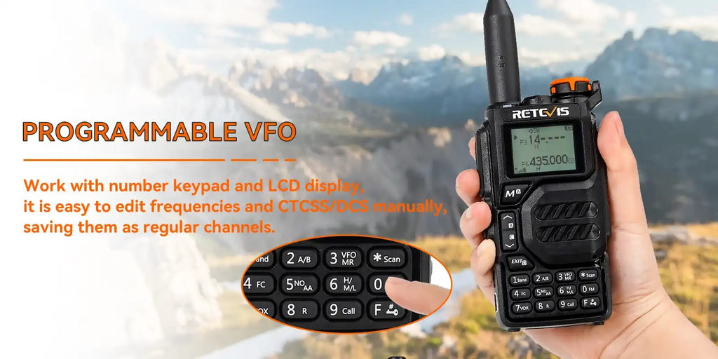 Ασύρματος Πομποδέκτης Retevis RA79, VHF/UHF, 5W, Aviation Band (EU) | www.lightgear.gr