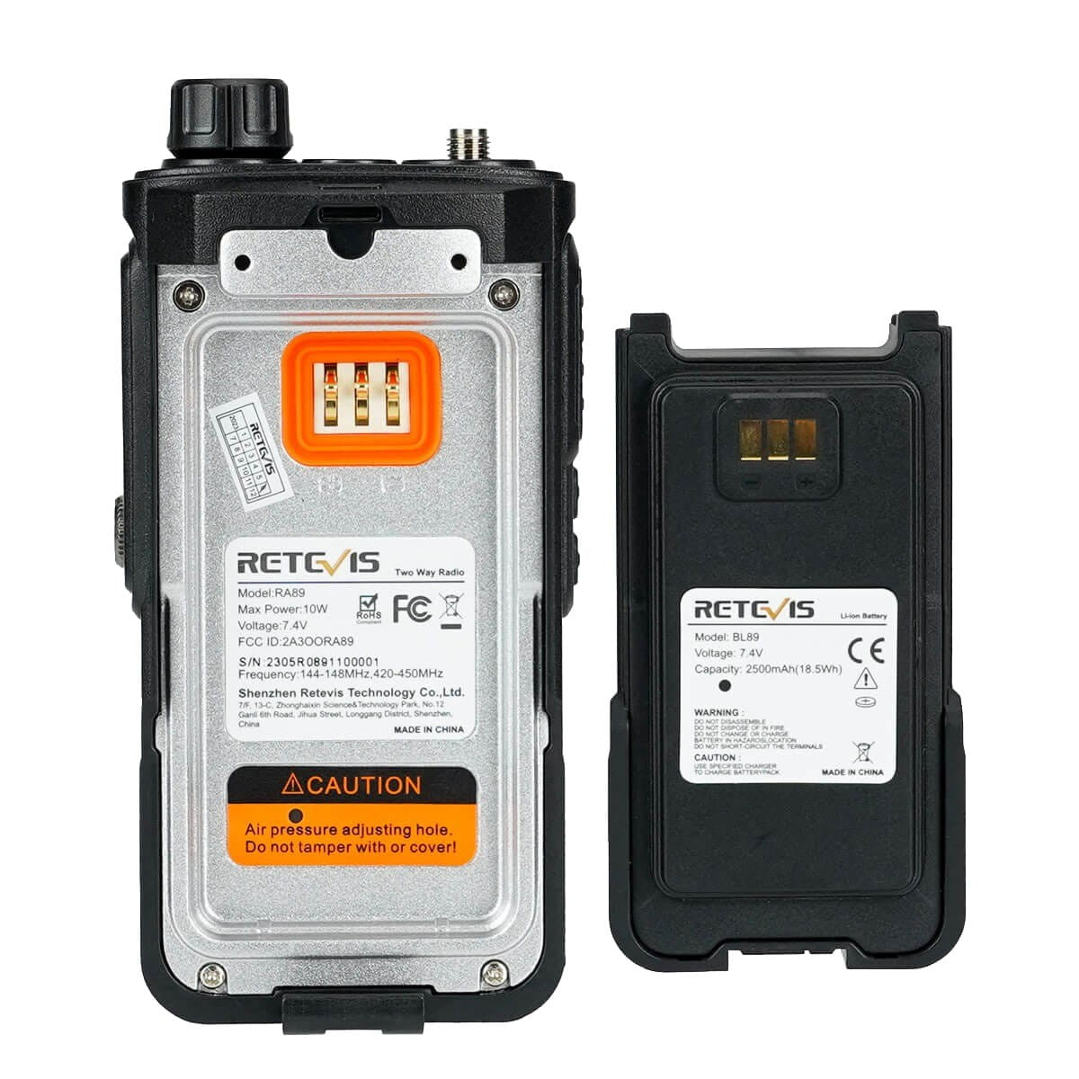 Ασύρματος Πομποδέκτης Retevis RA79, VHF/UHF, 5W, Aviation Band (EU) | www.lightgear.gr