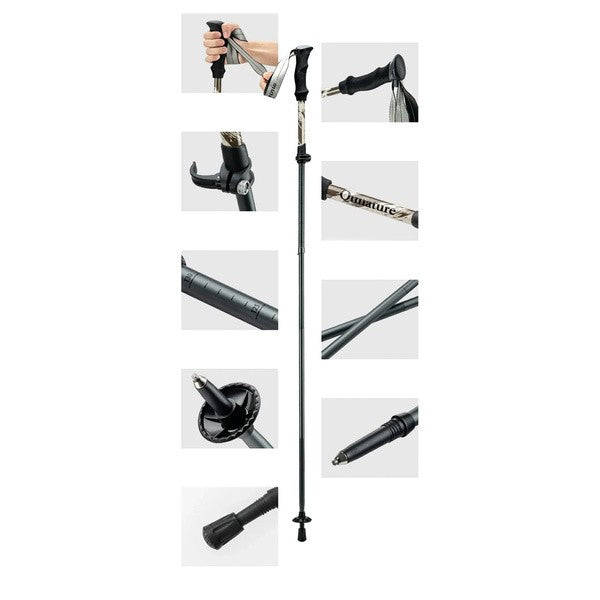 Μπατόν Πεζοπορίας Nordic Walking Qunature Aluminum 110-130 cm 1τεμ | www.lightgear.gr