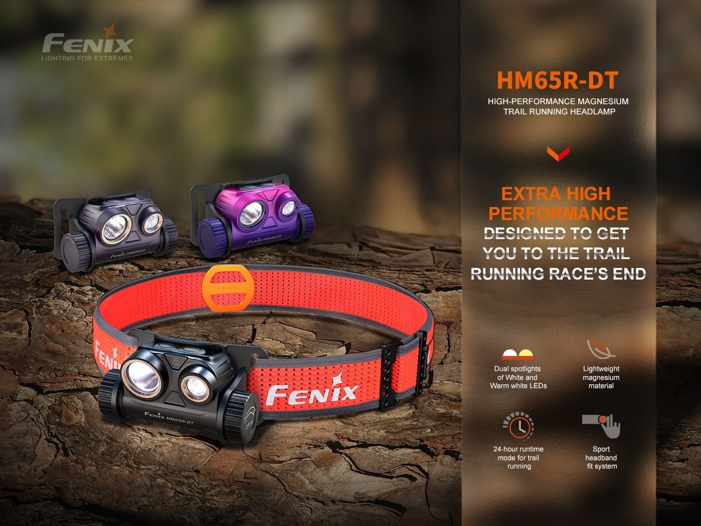 Φακός Κεφαλής Led Fenix HM65R-DT | www.lightgear.gr
