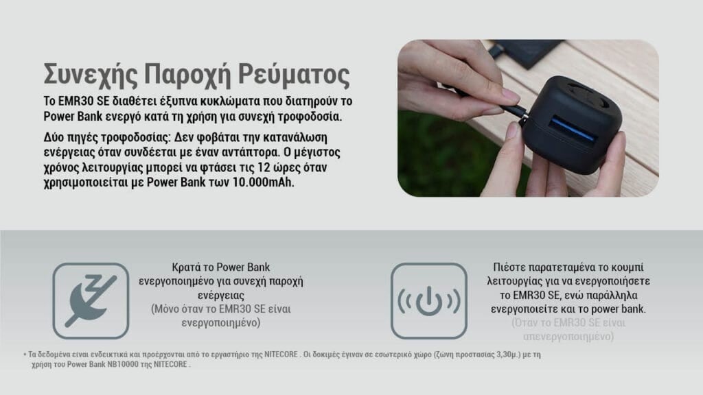 Απωθητής Εντόμων Nitecore EMR30SE | www.lightgear.gr