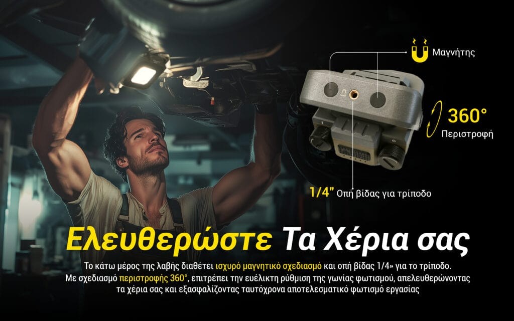 Φακός Led Nitecore NWL30 Multifunctional 3-in-1 Outdoor Work Light | www.lightgear.gr