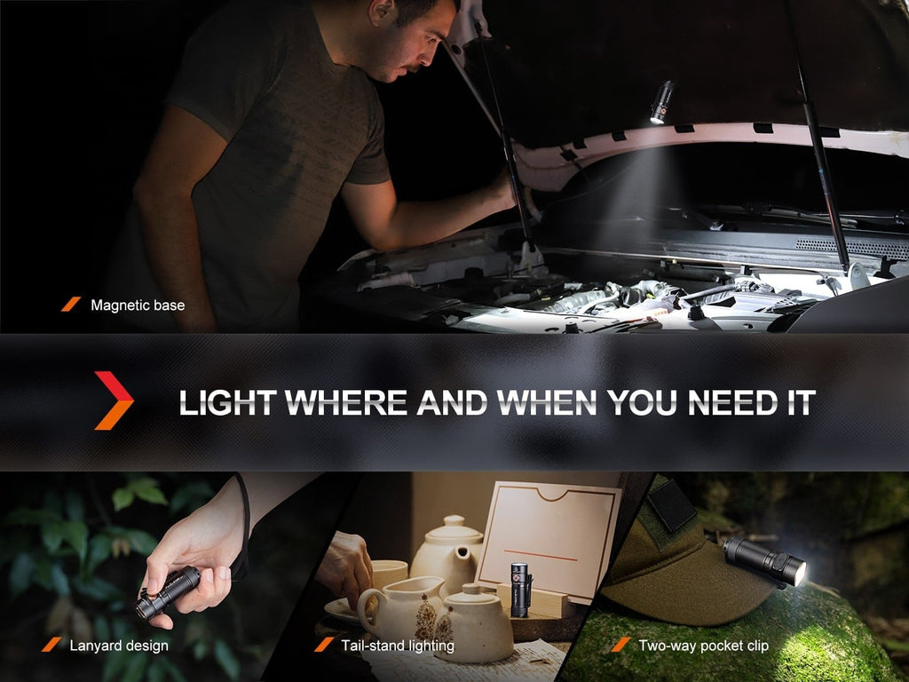 Επαναφορτιζόμενος Φακός Led Fenix E18R V2.0 | www.lightgear.gr