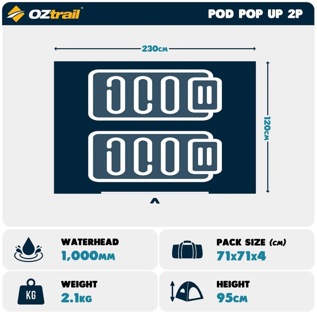 Σκηνή Oztrail Pop-up Pod 2 | www.lightgear.gr
