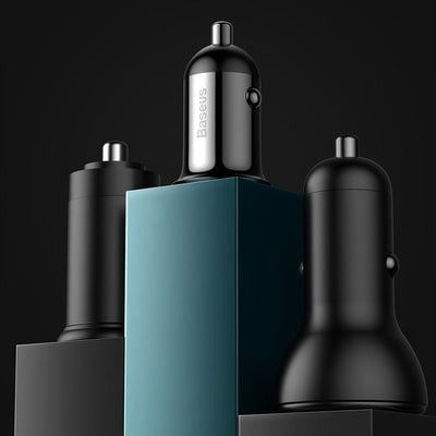 Φορτιστής Αυτοκινήτου Baseus Grain Pro Charger 2x USB 4.8 A | www.lightgear.gr