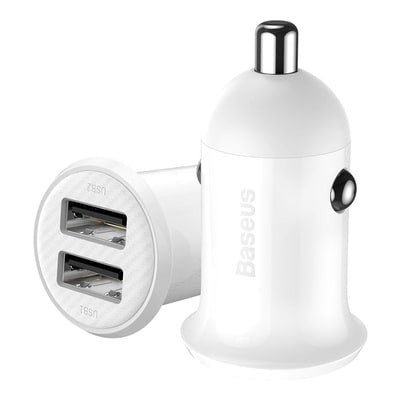 Φορτιστής Αυτοκινήτου Baseus Grain Pro Charger 2x USB 4.8 A | www.lightgear.gr