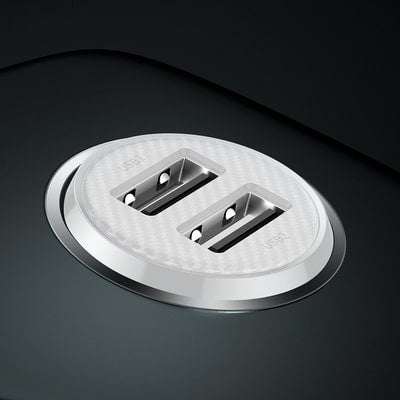 Φορτιστής Αυτοκινήτου Baseus Grain Pro Charger 2x USB 4.8 A | www.lightgear.gr