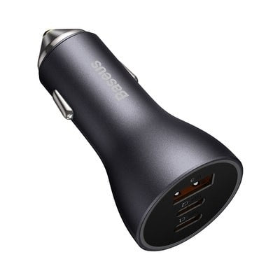 Φορτιστής Αυτοκινήτου Baseus Golden Contactor Pro USB-A + 2x USB-C 65W (CGJP010013) | www.lightgear.gr