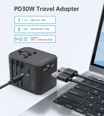Αντάπτορας Ταξιδιού Choetech PD6041 30W Fast Charger | www.lightgear.gr