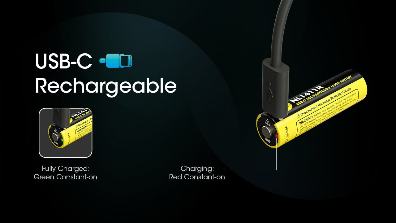 Επαναφορτιζόμενη Μπαταρία Nitecore NL1411R 1100mAh 3,6V | www.lightgear.gr