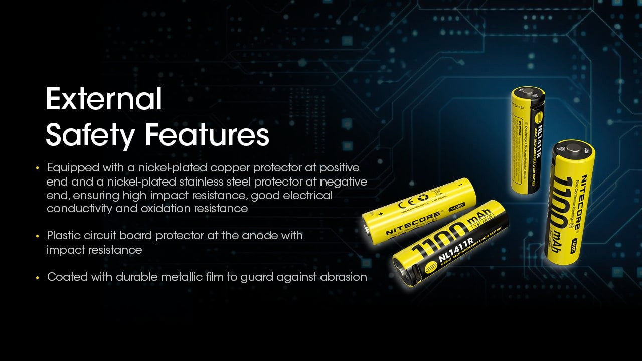 Επαναφορτιζόμενη Μπαταρία Nitecore NL1411R 1100mAh 3,6V | www.lightgear.gr