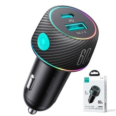 Φορτιστής Αυτοκινήτου Joyroom 60W USB+USB-C (JR-CCN01) | www.lightgear.gr