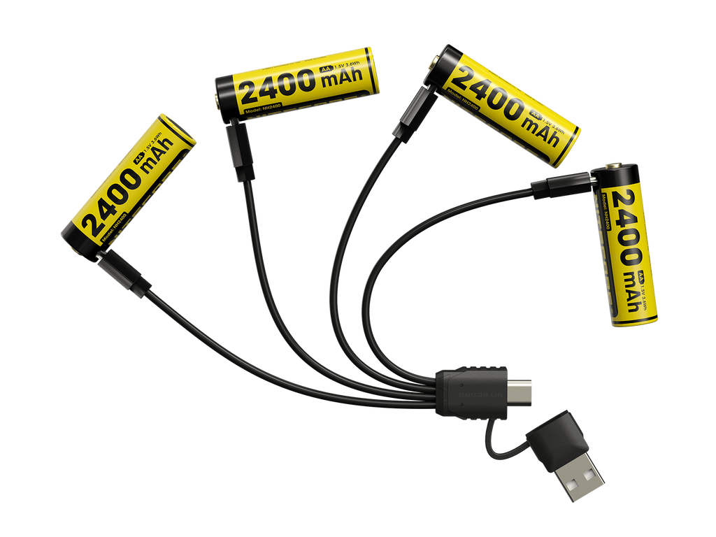Επαναφορτιζόμενη Μπαταρία Nitecore NH2400 2400Ah 1.5V 4Τεμ | www.lightgear.gr