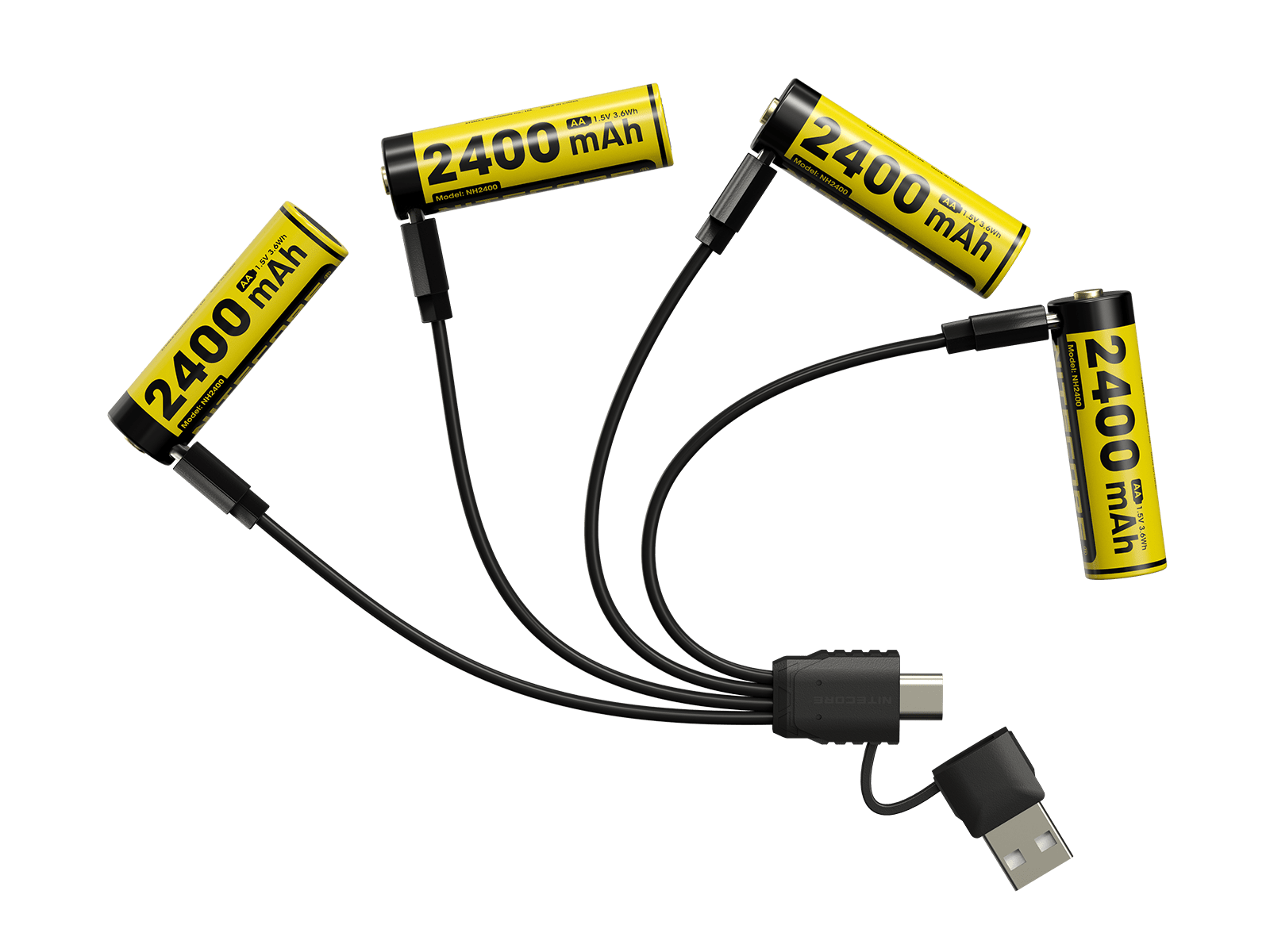Επαναφορτιζόμενη Μπαταρία Nitecore NH2400 2400Ah 1.5V 4Τεμ | www.lightgear.gr