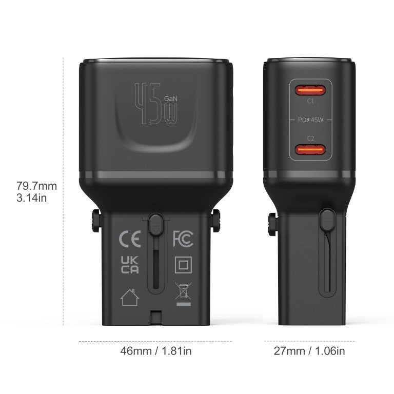 Φορτιστής USB-PD Ταξιδιού 45W Origin Outdoors | www.lightgear.gr