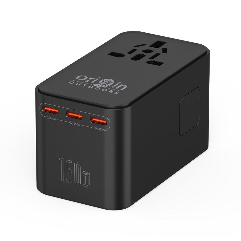 Origin Outdoors Ταξιδιωτικός Αντάπτορας GaN 160W | www.lightgear.gr