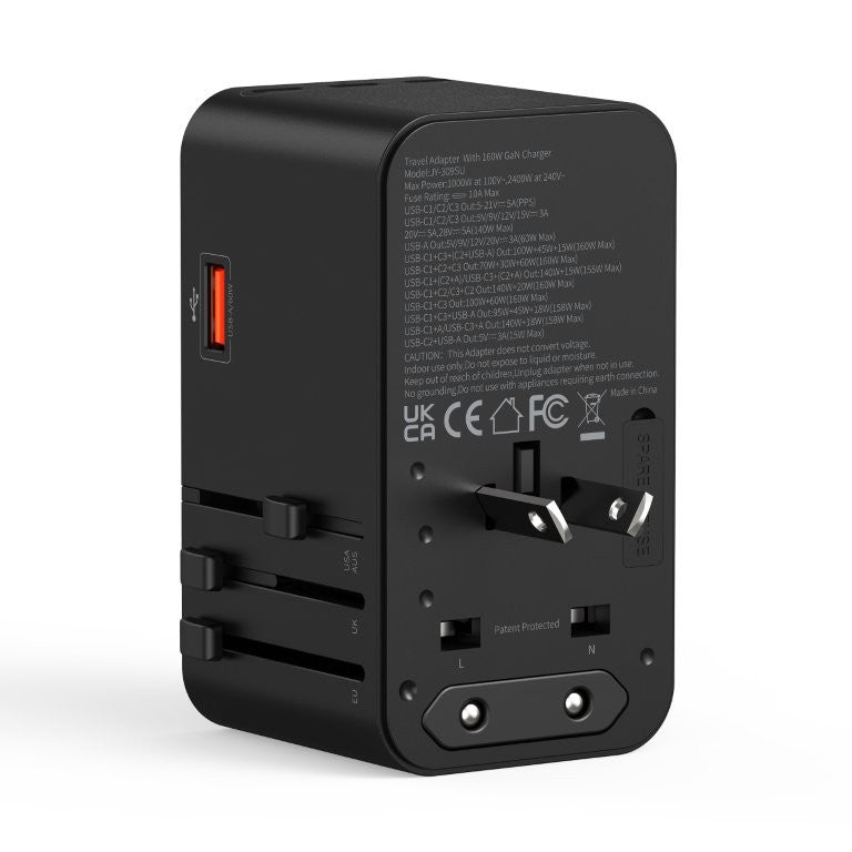 Origin Outdoors Ταξιδιωτικός Αντάπτορας GaN 160W | www.lightgear.gr