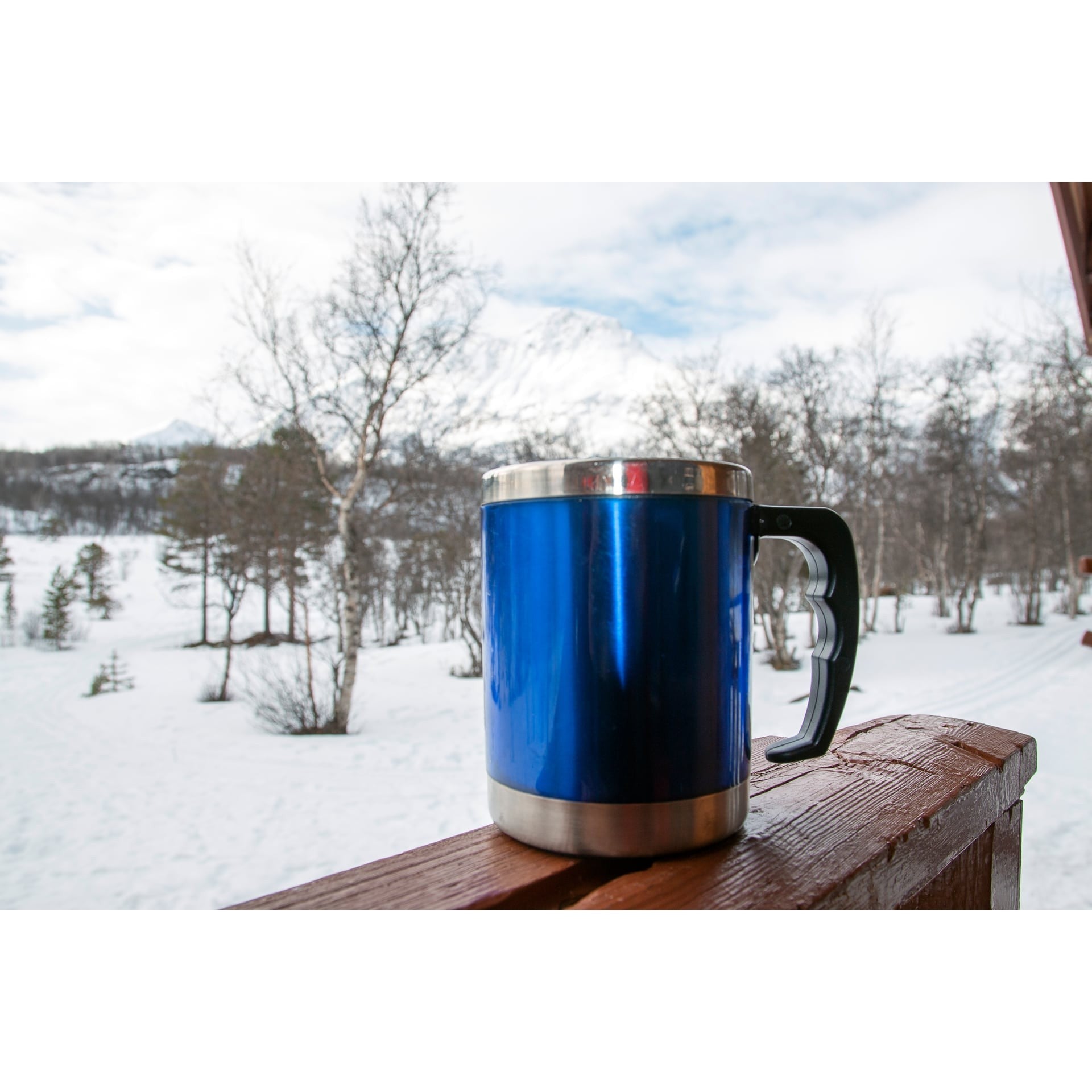 Ανοξείδωτη Κούπα Θερμός Basic Nature Mug 420ml Μπλε | www.lightgear.gr