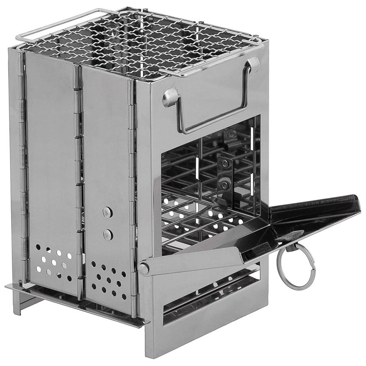 Πτυσσόμενη Εστία Mini Rocket Stove Inox Fox Outdoor | www.lightgear.gr