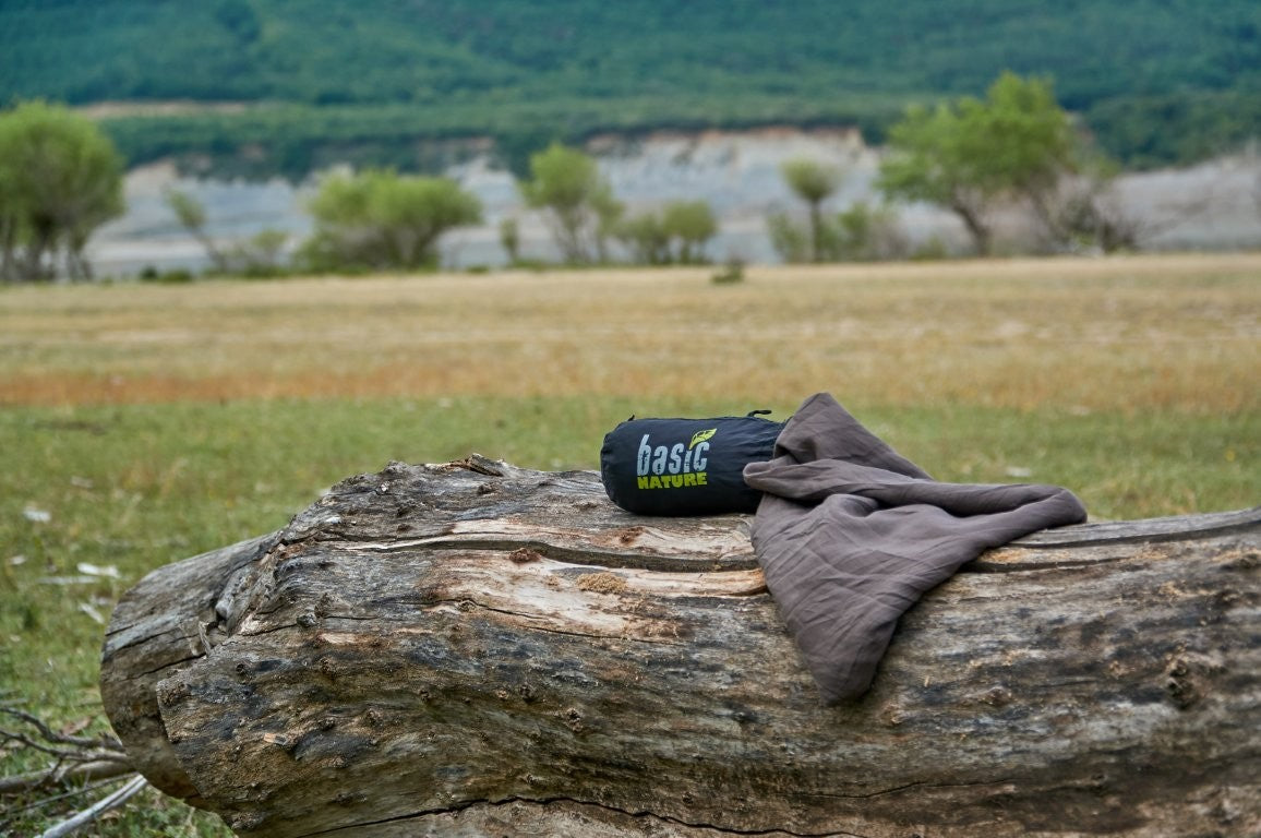 Μεταξωτό Σεντόνι Υπνόσακου Hoody Ορθογώνιο Γκρι | www.lightgear.gr