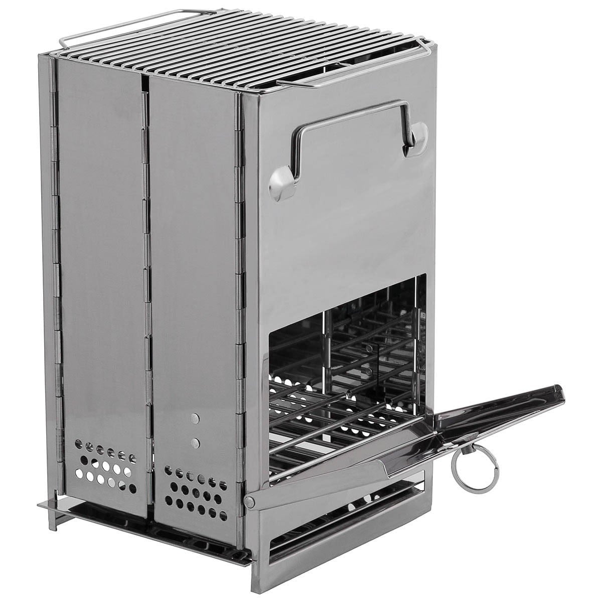 Πτυσσόμενη Εστία Μεσαία Rocket Stove Inox Fox Outdoor | www.lightgear.gr
