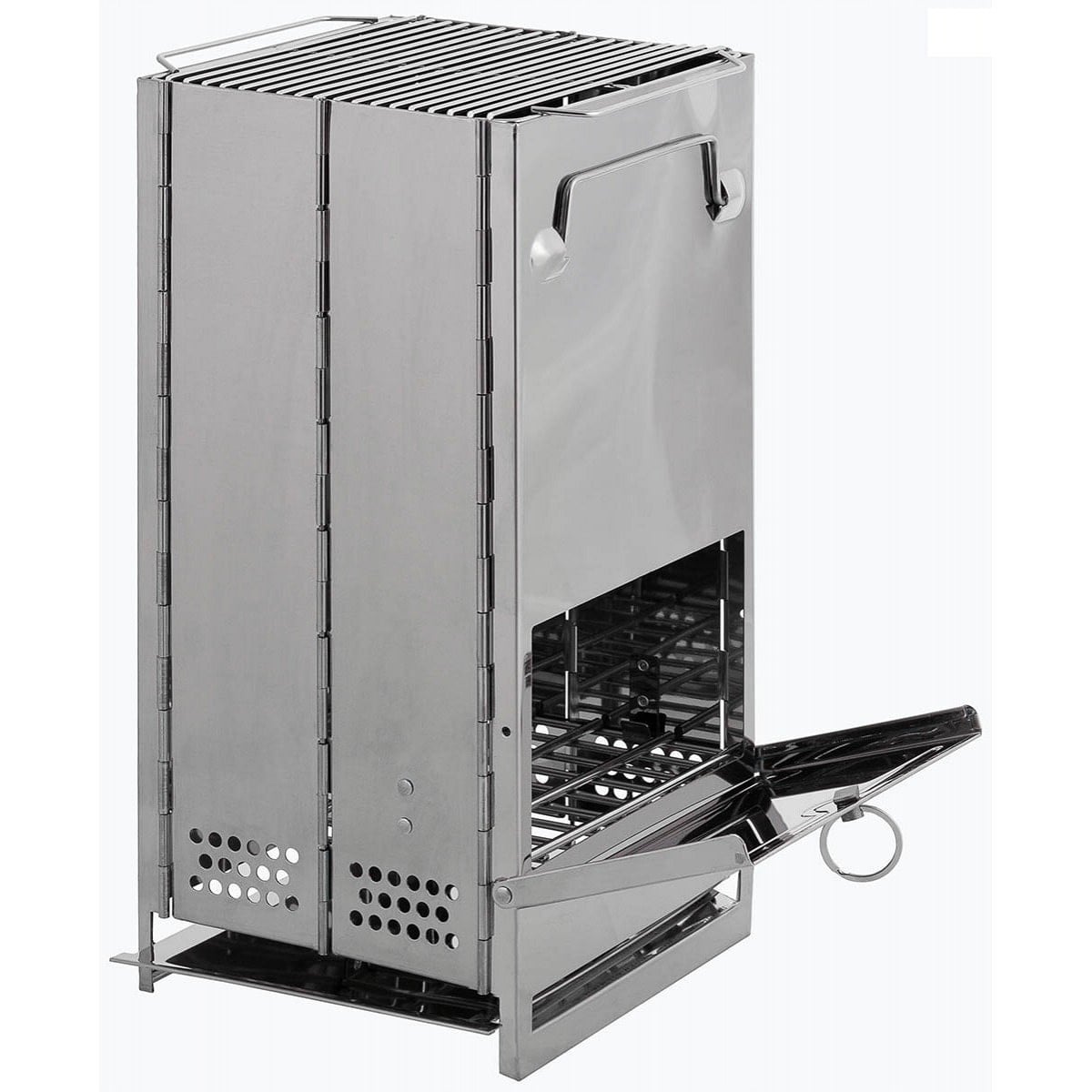 Πτυσσόμενη Εστία Μεγάλη Rocket Stove Inox Fox Outdoor | www.lightgear.gr