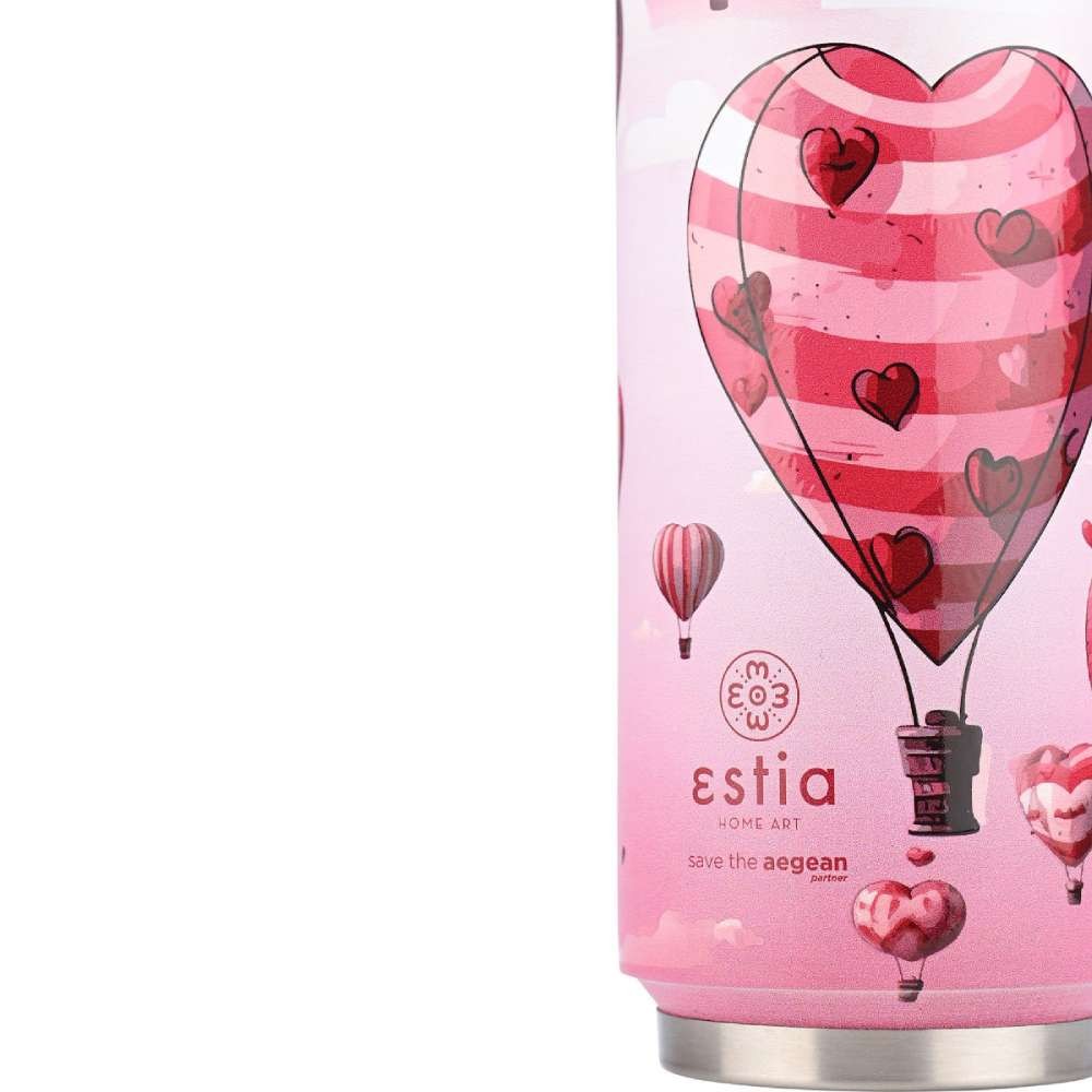 Ανοξείδωτο Θερμός με Καλαμάκι Estia Save the Aegean 500ml | www.lightgear.gr