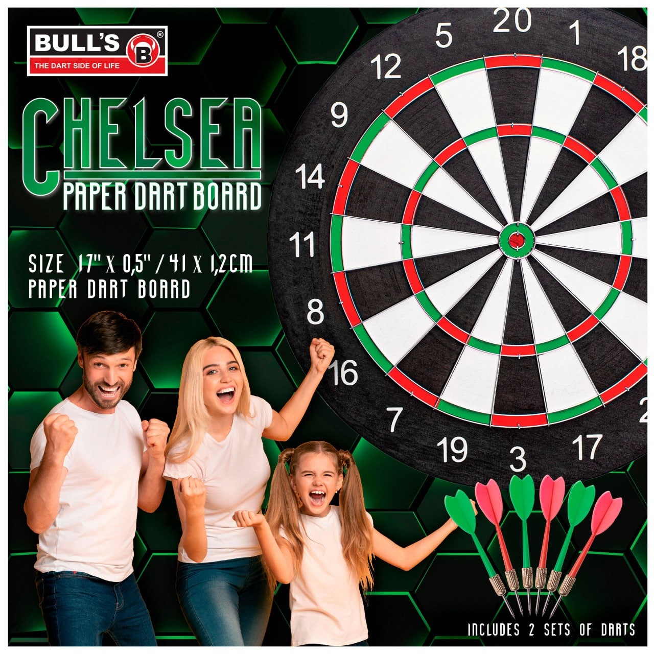 Στόχος Dart Bull's Chelsea Paper Dartboard | www.lightgear.gr
