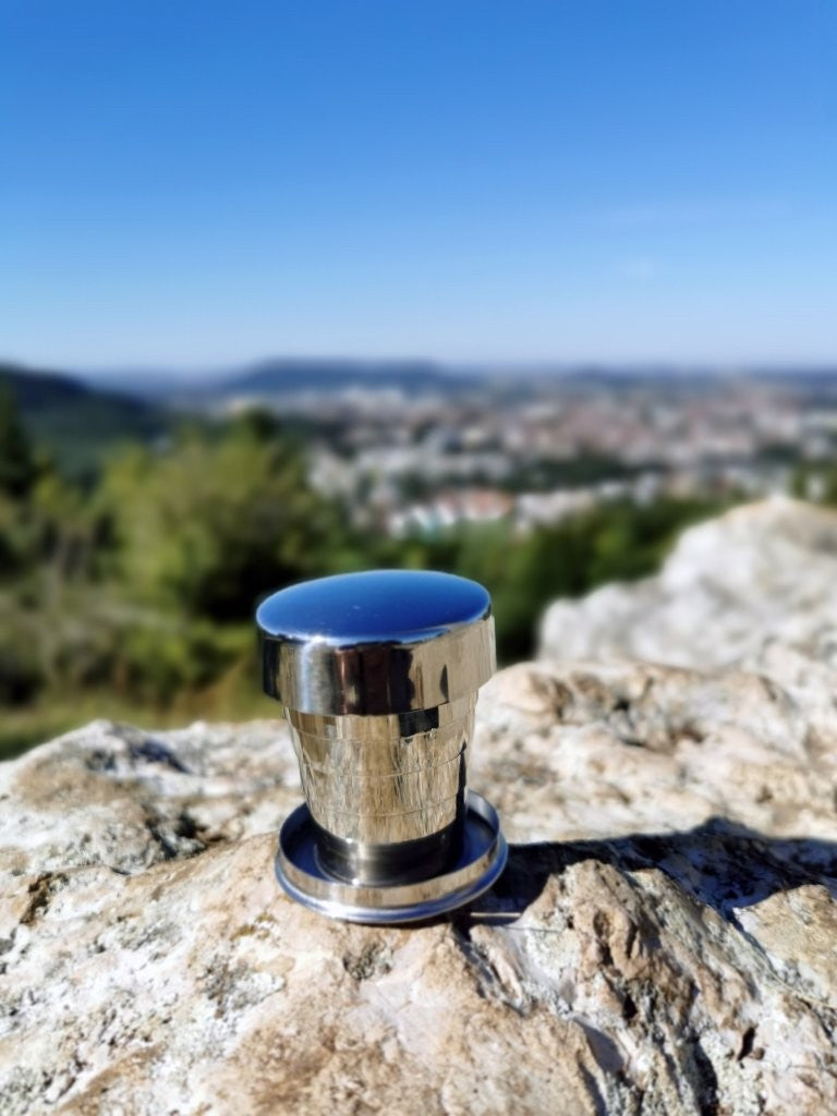 Ποτήρι Πτυσσόμενο Ανοξείδωτο Basic Nature 75ml | www.lightgear.gr