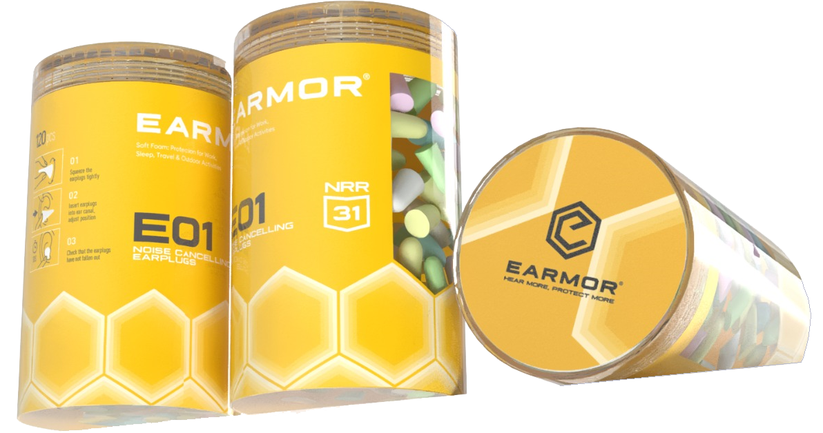 Ωτοασπίδες Earmor E01 Βύσμα Αφρώδους Υλικού Διάφορα Χρώματα (κουτί 120 Τεμ.) | www.lightgear.gr