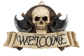 Φιγούρα Tole10 Resin Decoration. "welcome". Skull-axes 17 50x10 cm 39707 | www.lightgear.gr