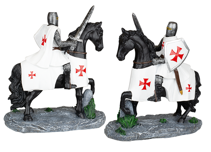 Φιγούρα Tole10 Black Horse - White Sword Templar Knight 8cm 39571 | www.lightgear.gr