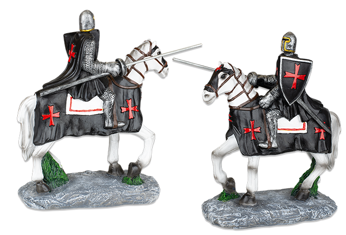 Φιγούρα Tole10 White Horse. Black Templar With Spear.12cm 39548 | www.lightgear.gr