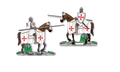 Φιγούρα Tole10 Brown Horse. White Templar Knight. Spear 8cm 39545 | www.lightgear.gr