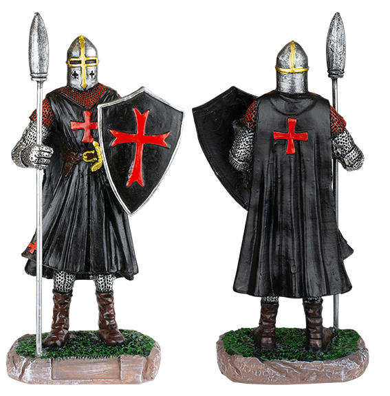Φιγούρα Tole10 Shield-spear Black Templar Knight. Resin 30cm. 39541 | www.lightgear.gr