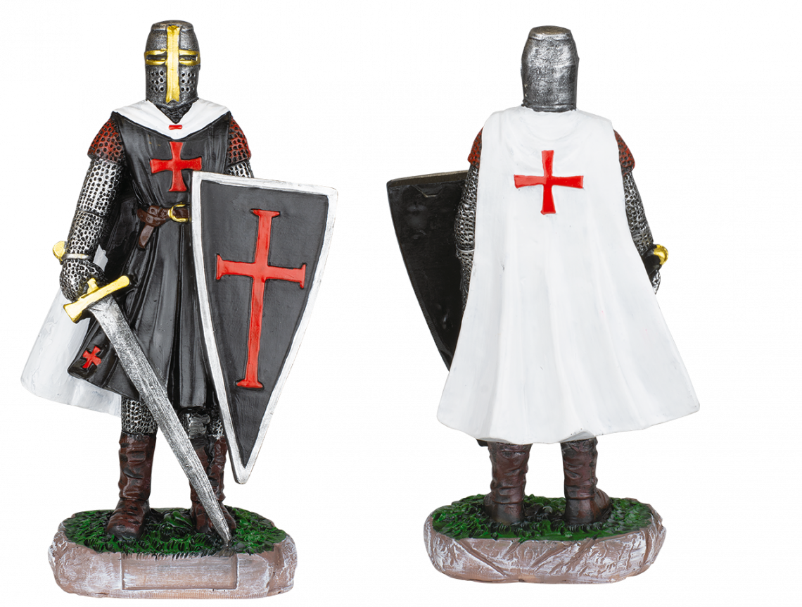 Φιγούρα Tole10 Shield-sword Resin Black-white Templar 12cm 39529 | www.lightgear.gr