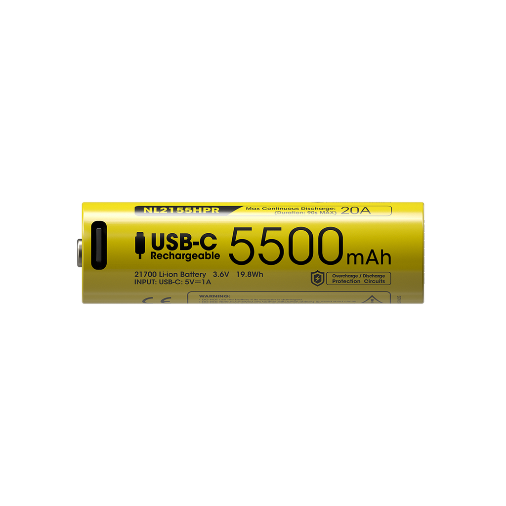 Μπαταρία Nitecore 21700 / 5500mah NL2155HPR | www.lightgear.gr