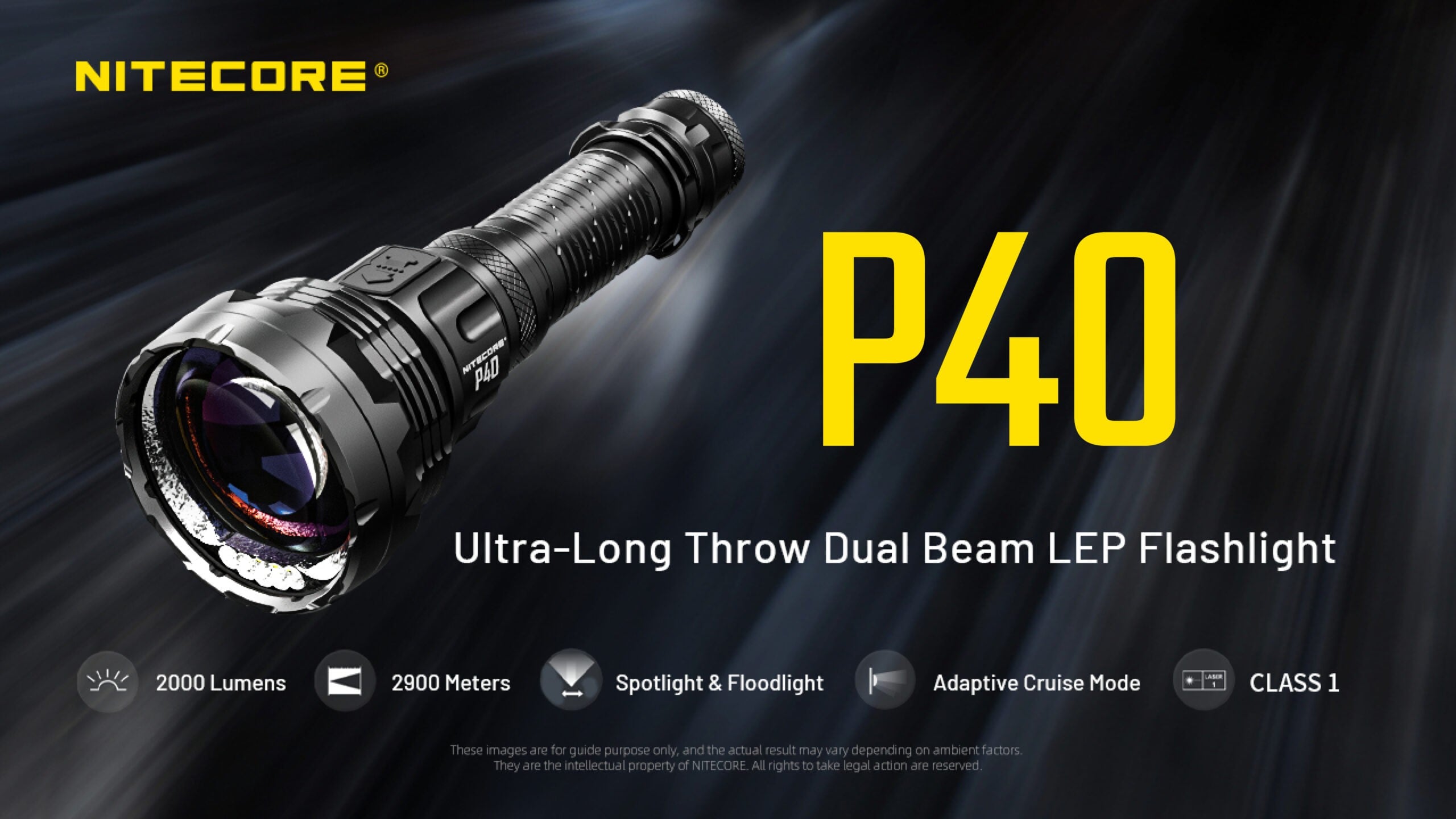 Φακός Led Nitecore Precise P40 Ultra Long Throw 2900m | www.lightgear.gr