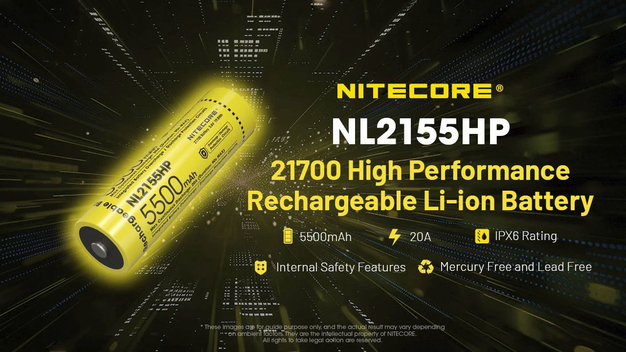 Μπαταρία Nitecore 21700 / 5500mAh  NL2155HP | www.lightgear.gr