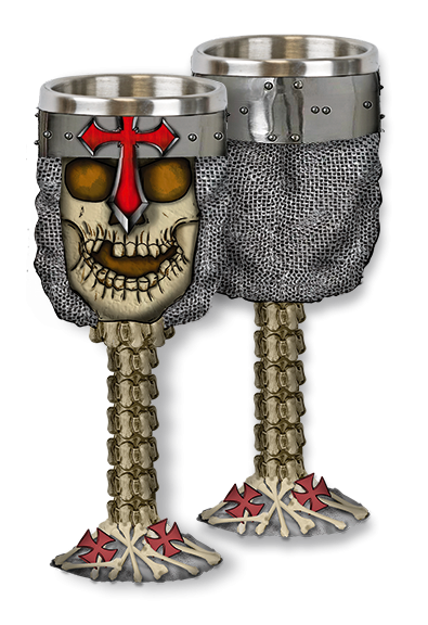 Ποτήρι Tole10 Skull Goblet Templar Cross 39419 | www.lightgear.gr