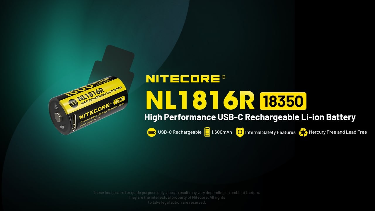 Επαναφορτιζόμενη Μπαταρία Nitecore NL1816R 1600mAh 3,6V | www.lightgear.gr