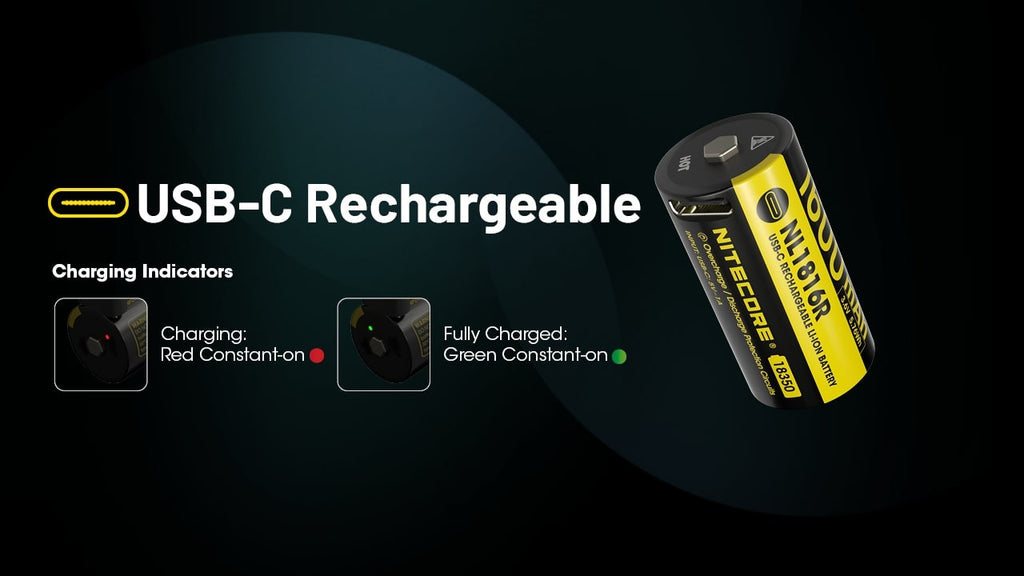 Επαναφορτιζόμενη Μπαταρία Nitecore NL1816R 1600mAh 3,6V | www.lightgear.gr