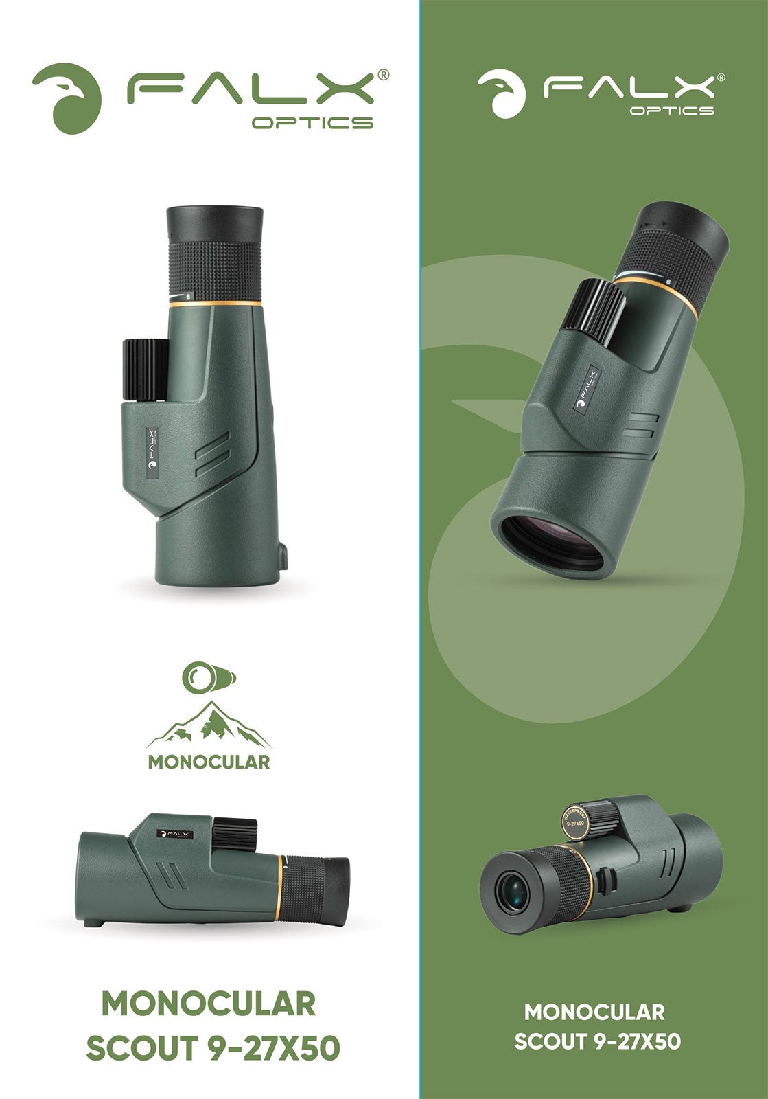 Μονοκυάλι Falx Optics Scout 9-27x50 HD | www.lightgear.gr