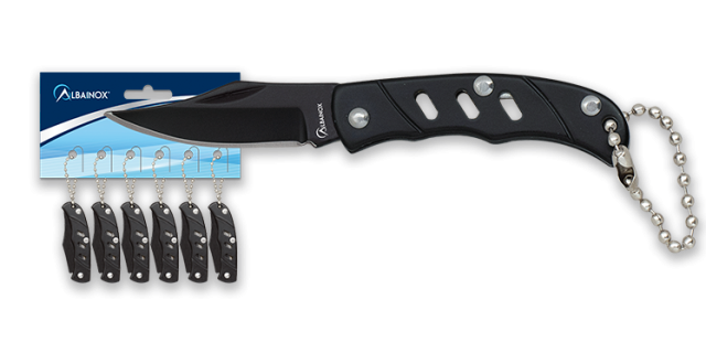 Σουγιάς Μπρελόκ Albainox Black Steel Pocket Knife 25024 | www.lightgear.gr