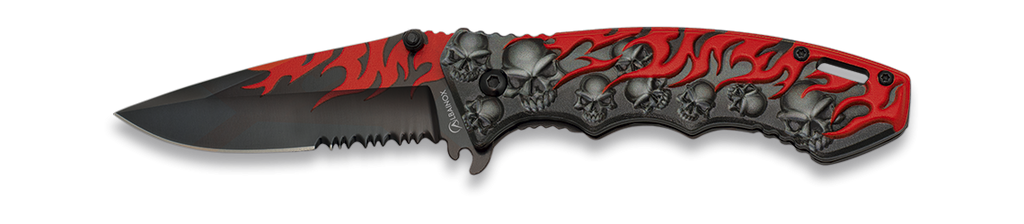 Σουγιάς Albainox Skull & Flames 8.2cm 18230 | www.lightgear.gr