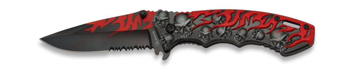 Σουγιάς Albainox Skull & Flames 8.2cm 18230 | www.lightgear.gr