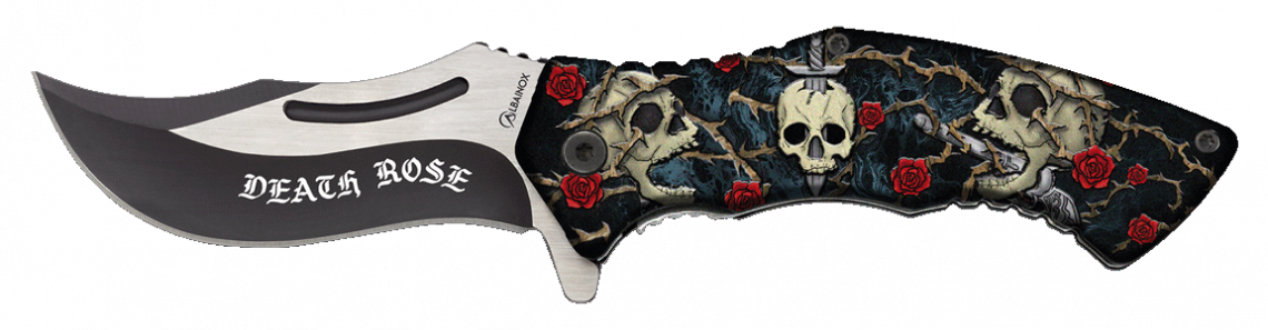 Σουγιάς Albainox 3d Skulls+roses Pocket Knife | www.lightgear.gr