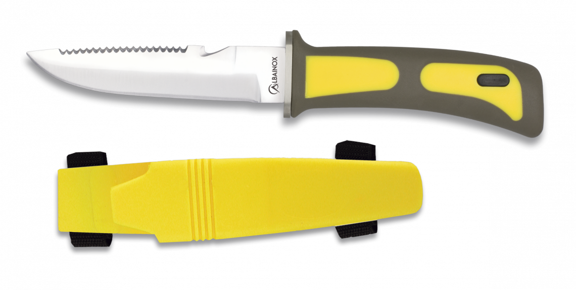 Μαχαίρι Albainox Καταδύσεων - Yellow 31333-am | www.lightgear.gr